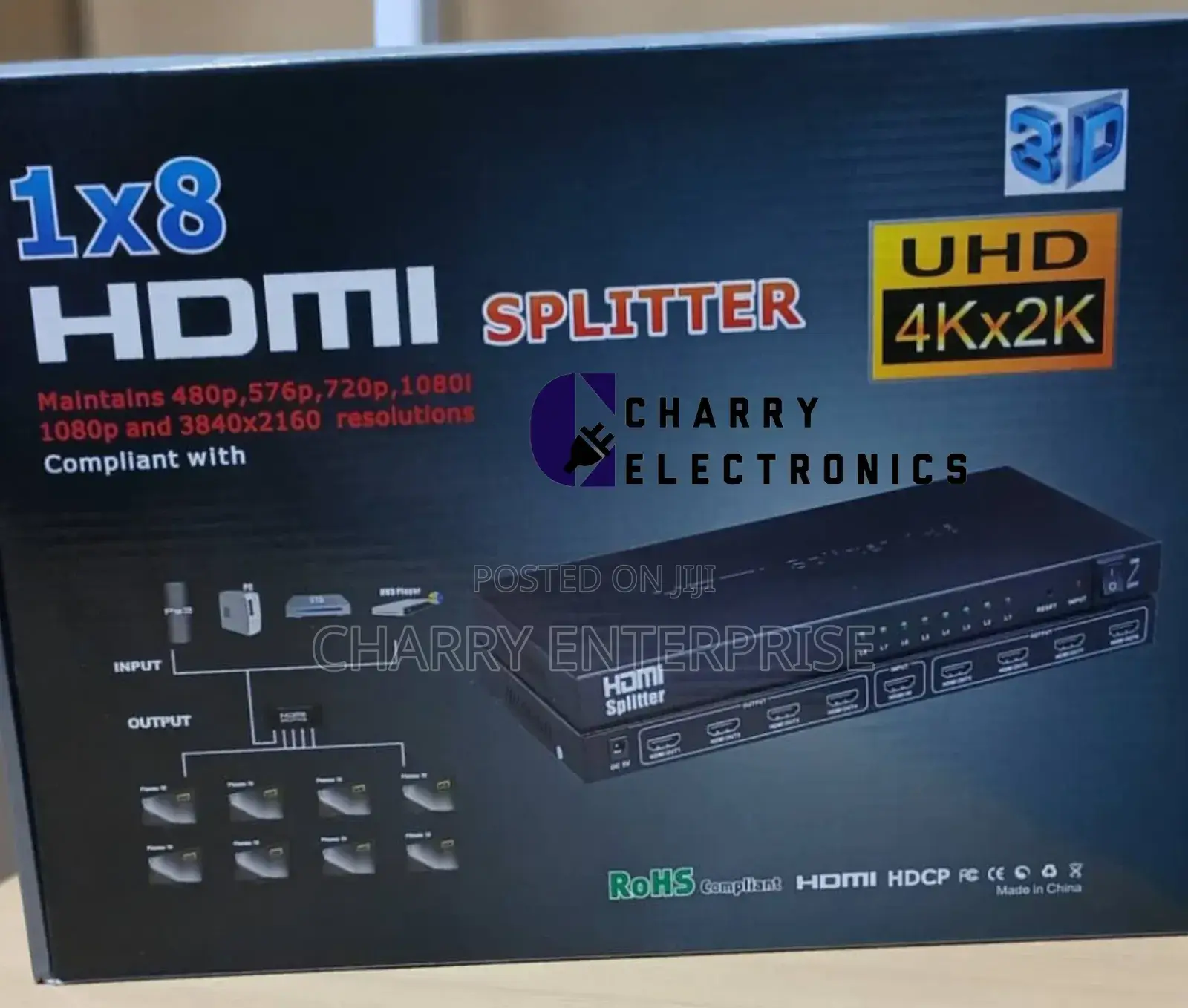 Original 1×8 HDMI Splitter Uhd ×
