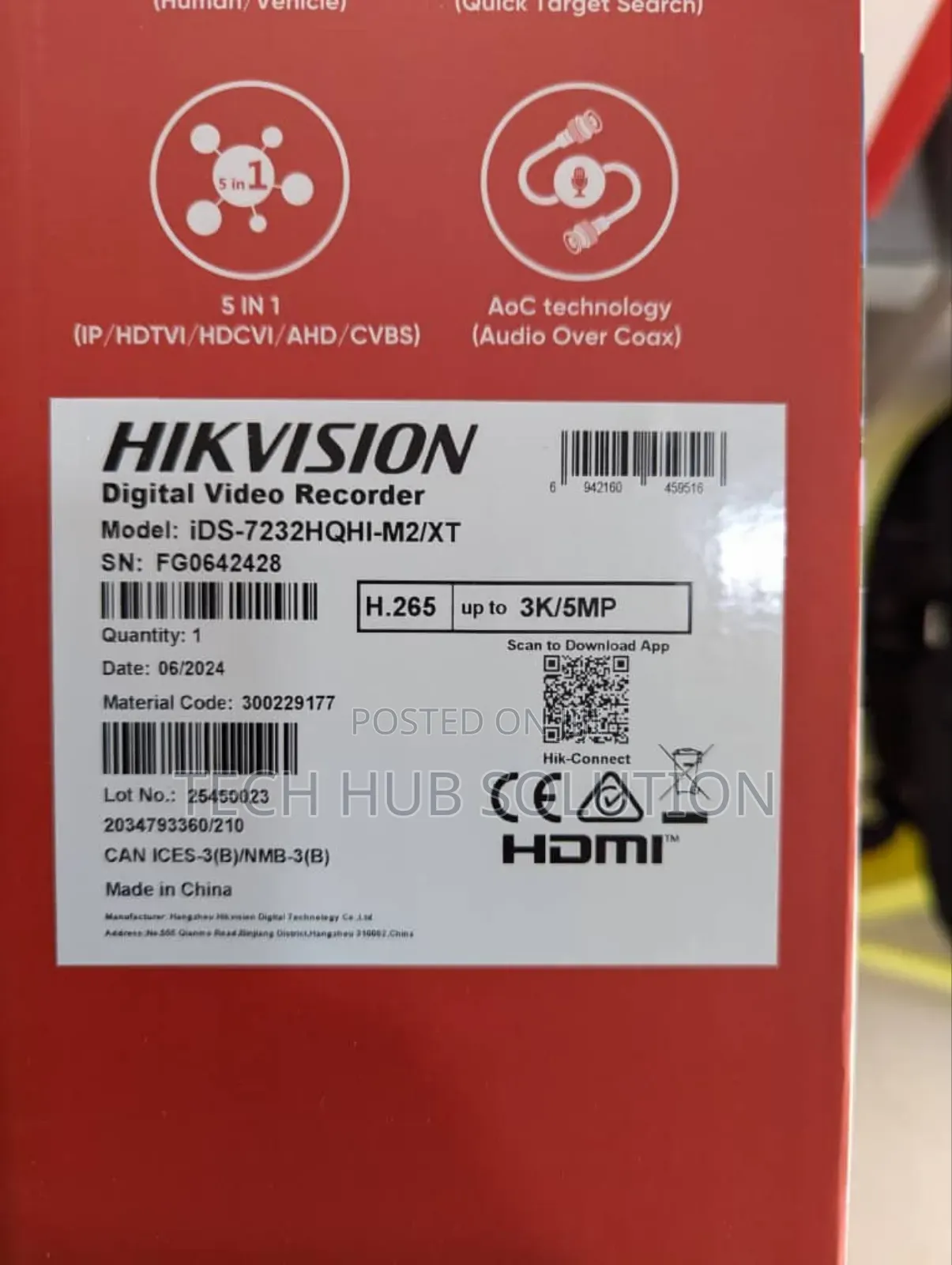 Hik Vision DVR With AI 32 Channel