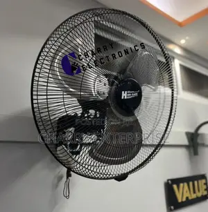 high Class Wall Fan
size "20"
Black With Steel Blades