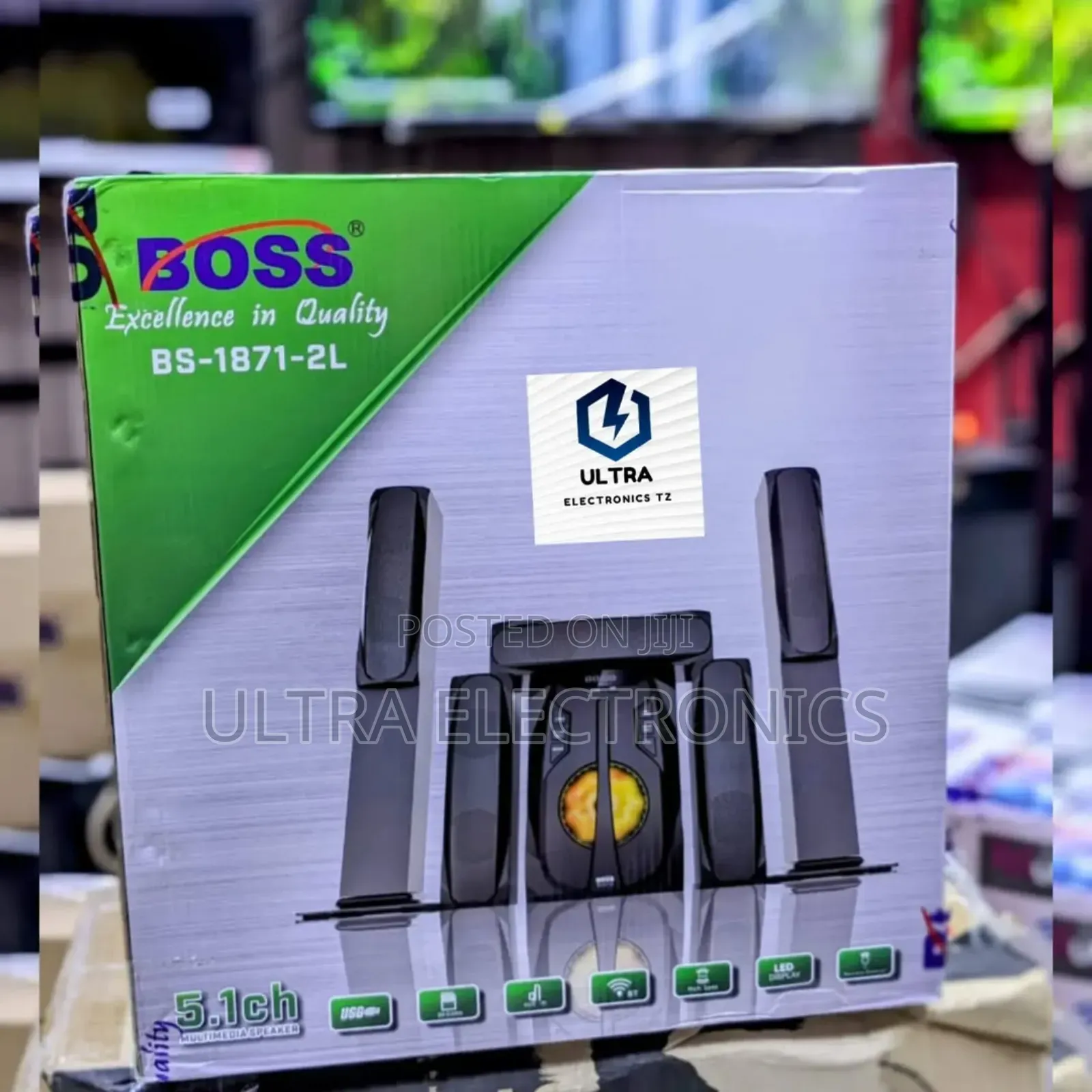BOSS Powerful Subwoofer With 5 Speakers (5.1 Channel)