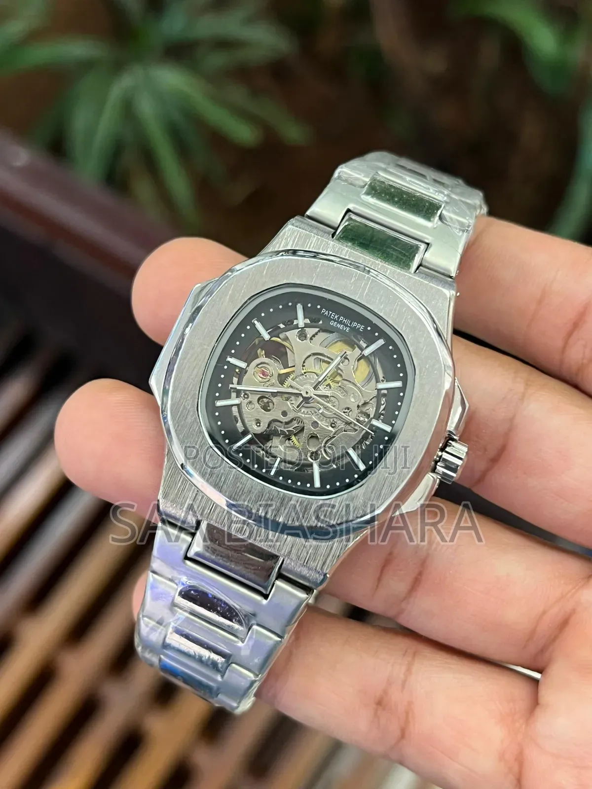 Pattek Phillipe Automatic Watch Silver/Black