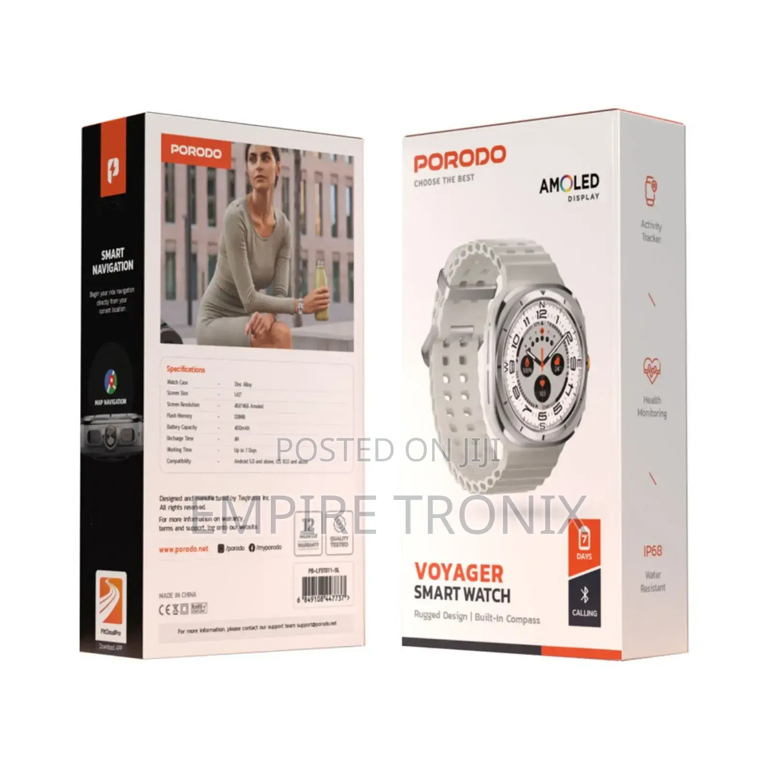 Porodo Voyager Smart Watch White