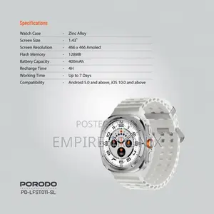 Porodo Voyager Smart Watch White