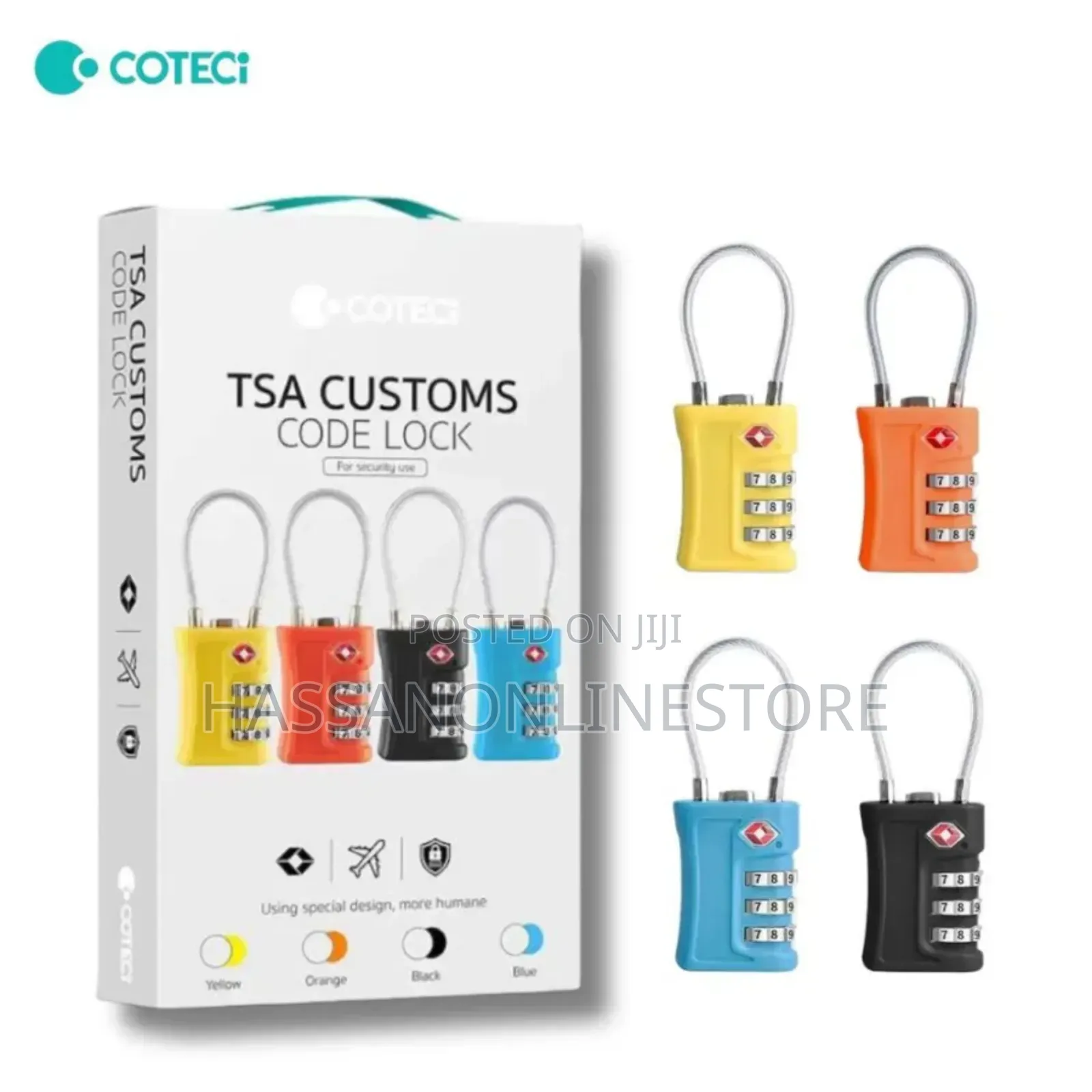 Coteci TSA Customs Code 3 Digit Combination Lock