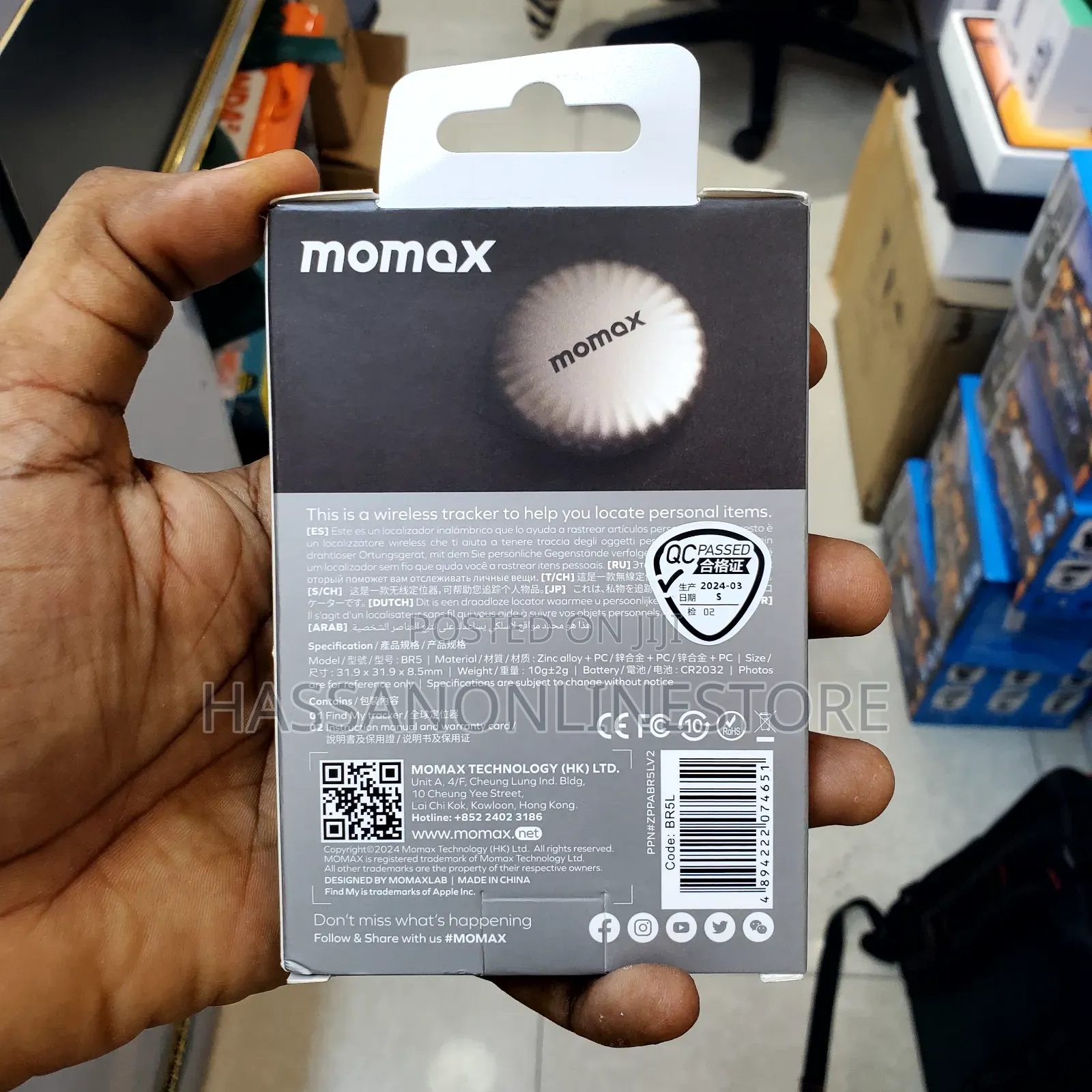 Momax BR5 Pintag Find My Tracker