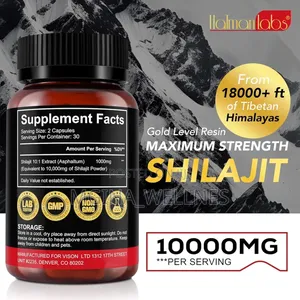 NATURAL SHILAJIT FROM HIMALAYANS, 10000mg (60 Capsule )