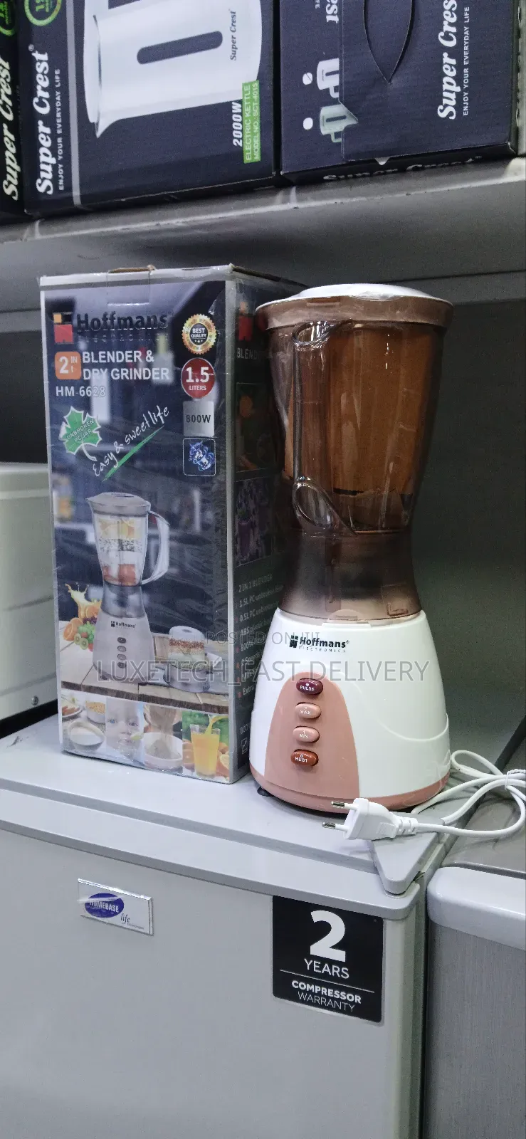 Hoffmans Electric Blender 1.5L 2 in 1 and Dry Grinder