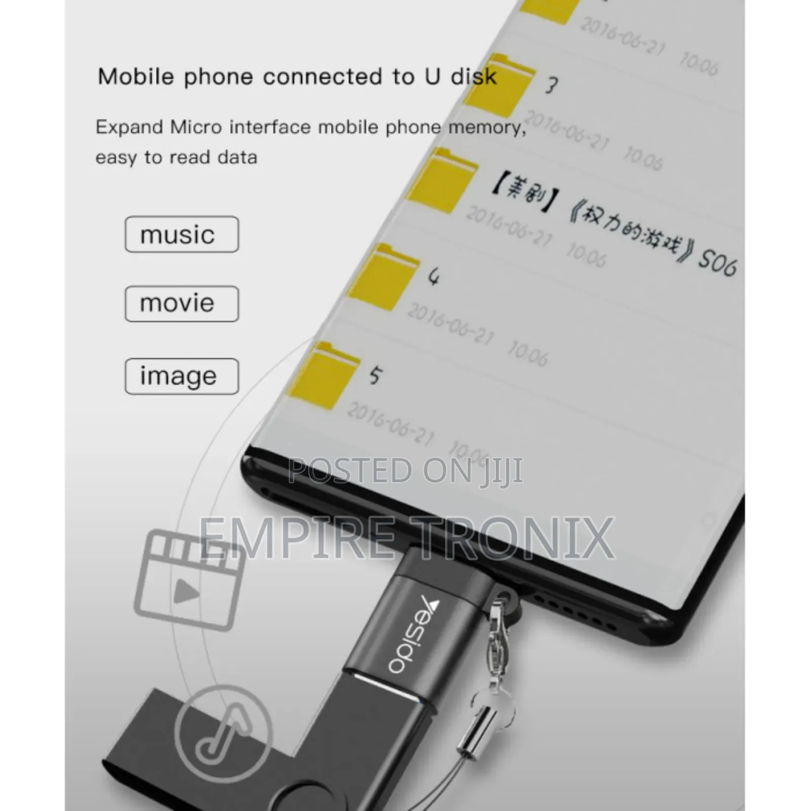 Yesido GS07 Mobile Phone Convertor Micro Card Reader OTG