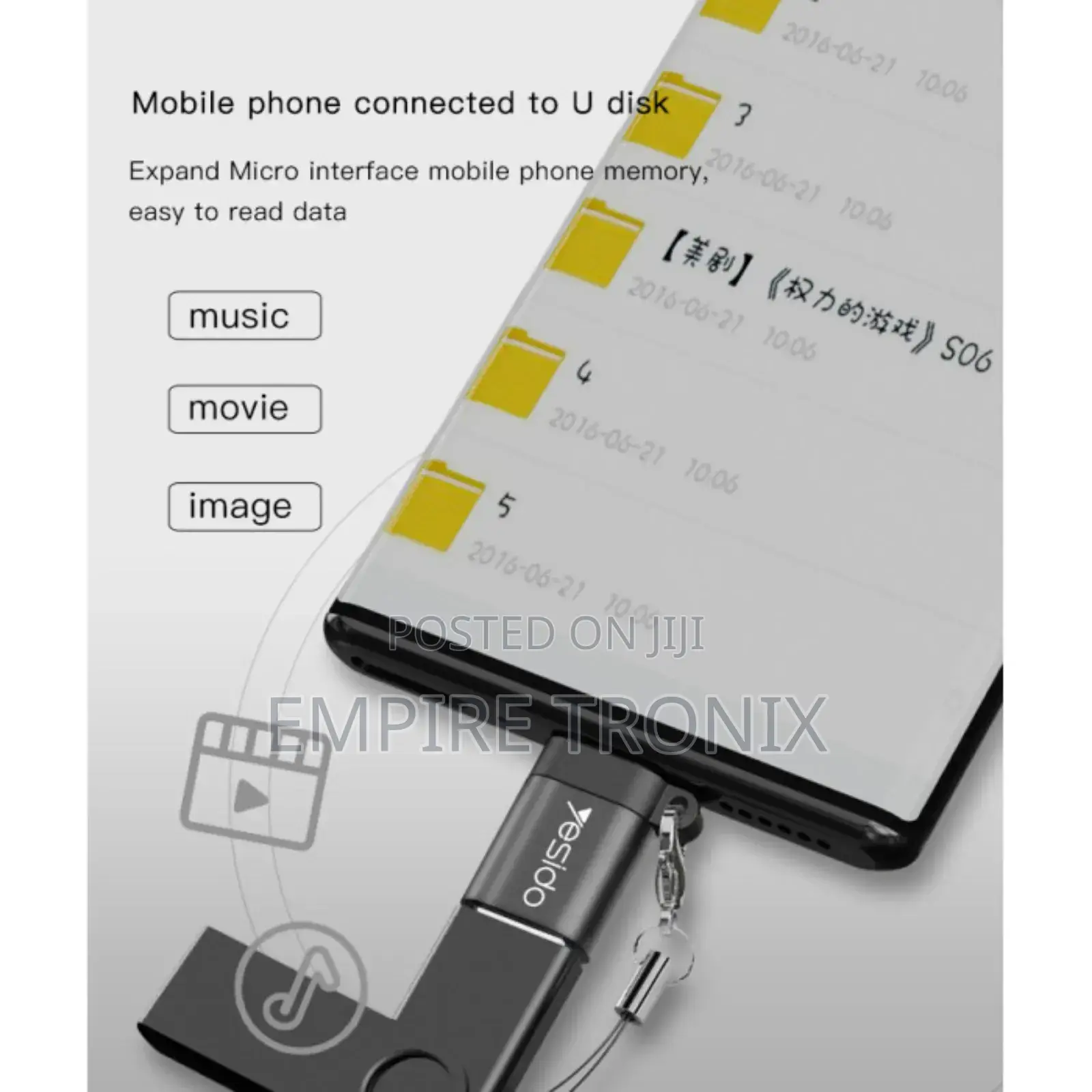 Yesido GS07 Mobile Phone Convertor Micro Card Reader OTG