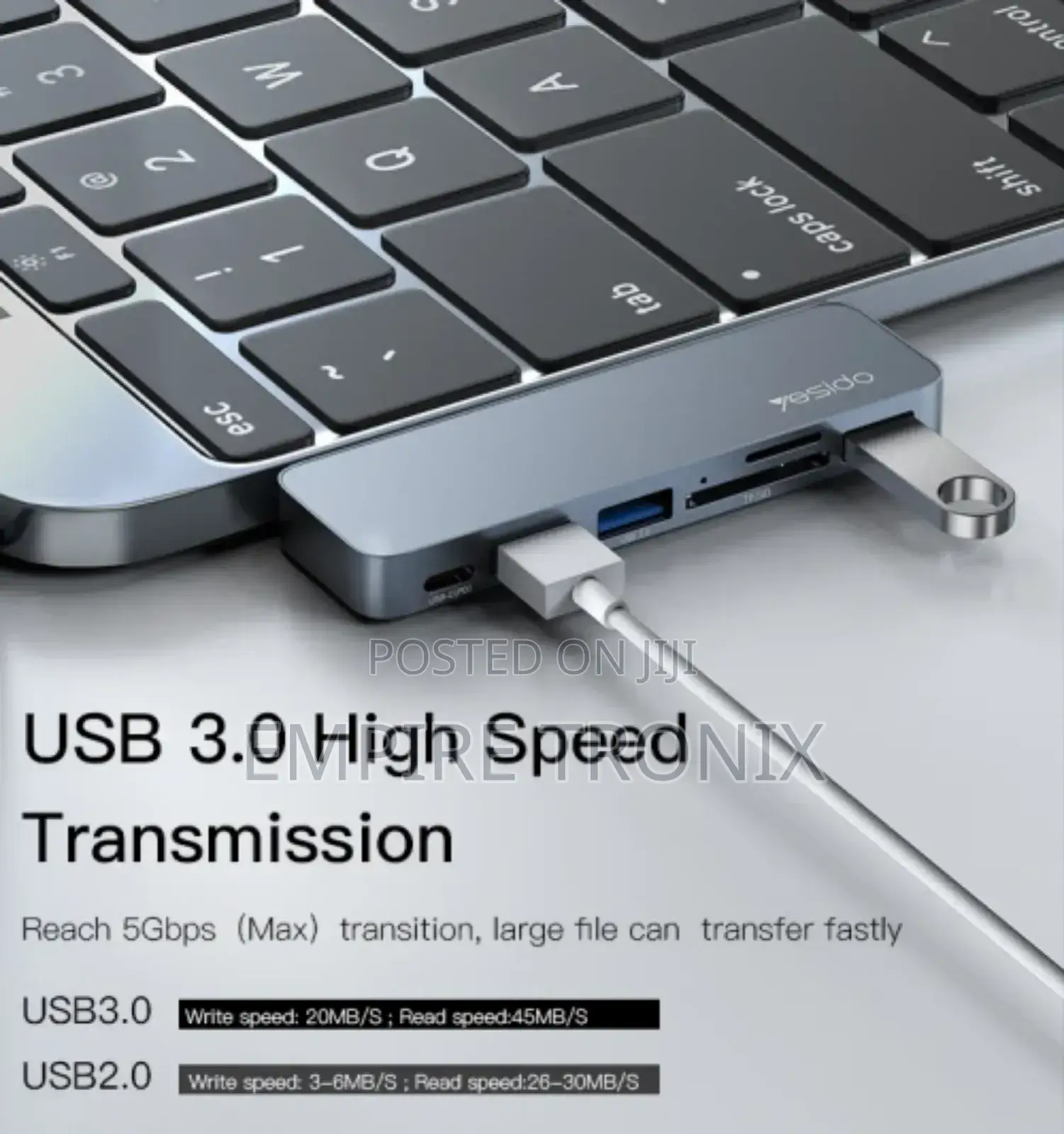 Yesido HB10 Laptop Computer USB Transmitter Hub Adapter