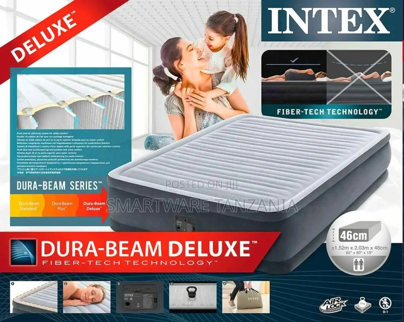 Inflating Premium Air Mattress - Soft, Comfortable Sleeping