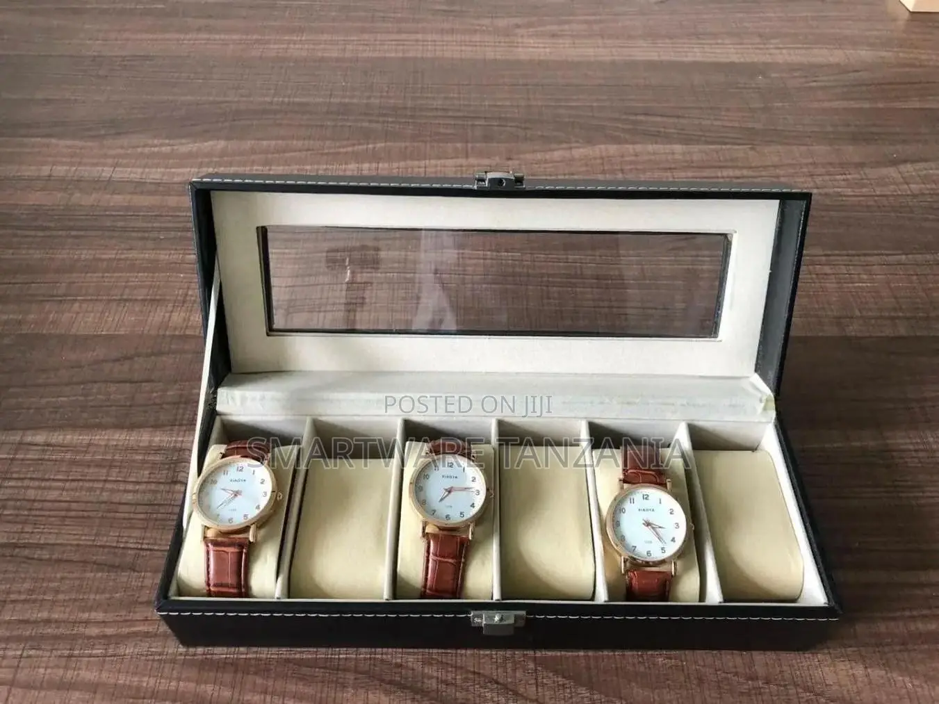 6 Slots Watch Box Watch Display Box Organizer Watches Case