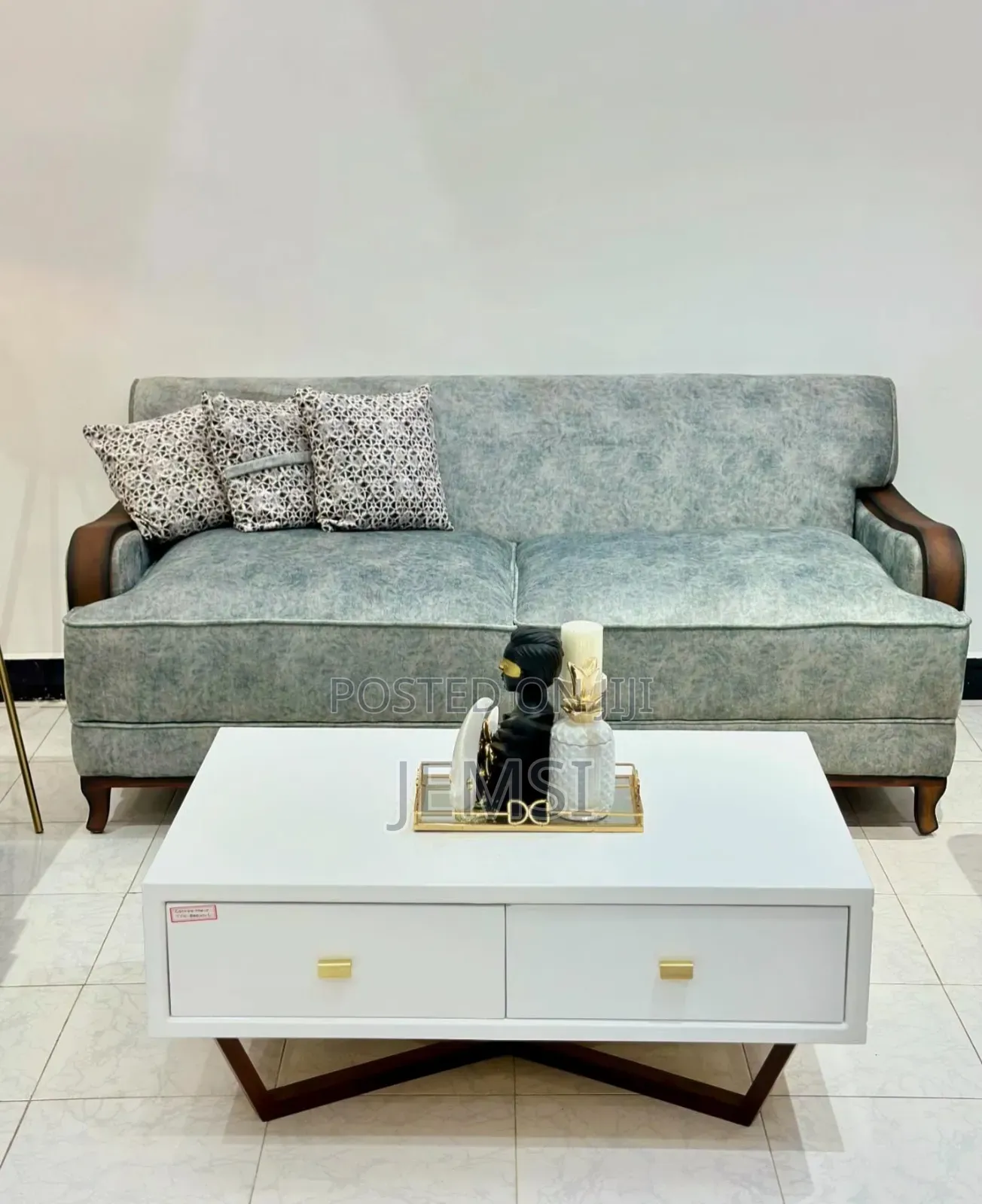 Modern Coffee Table, Full White in Color