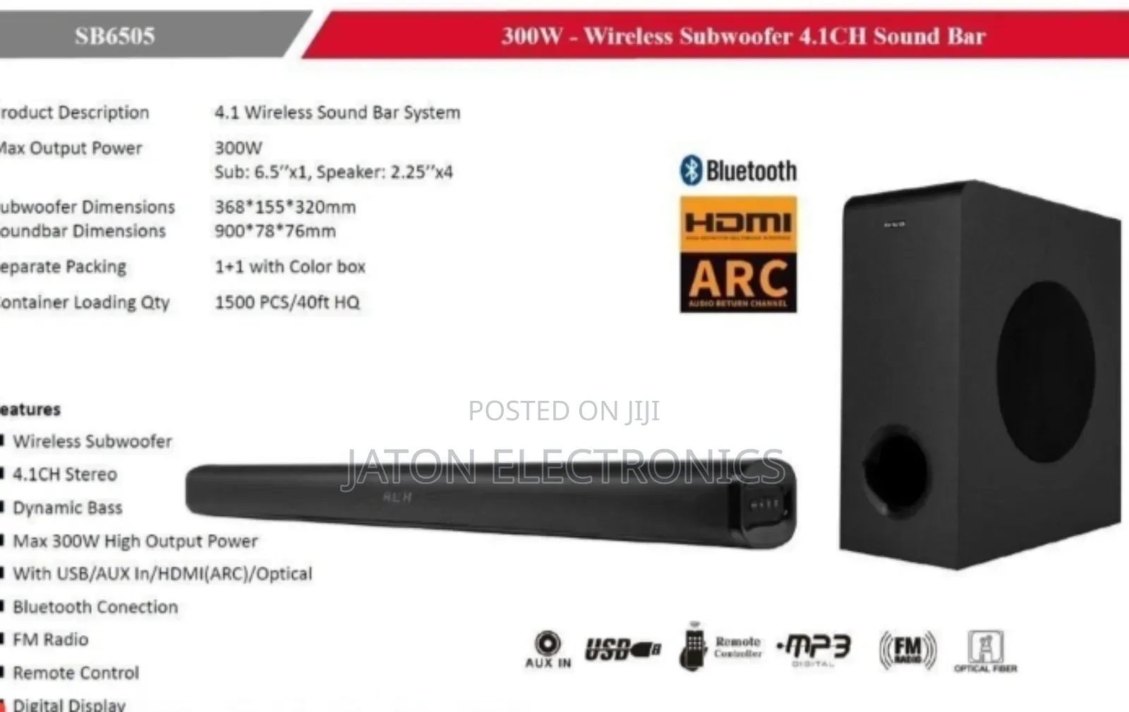 Aiwa Soundbar Wireless 300w