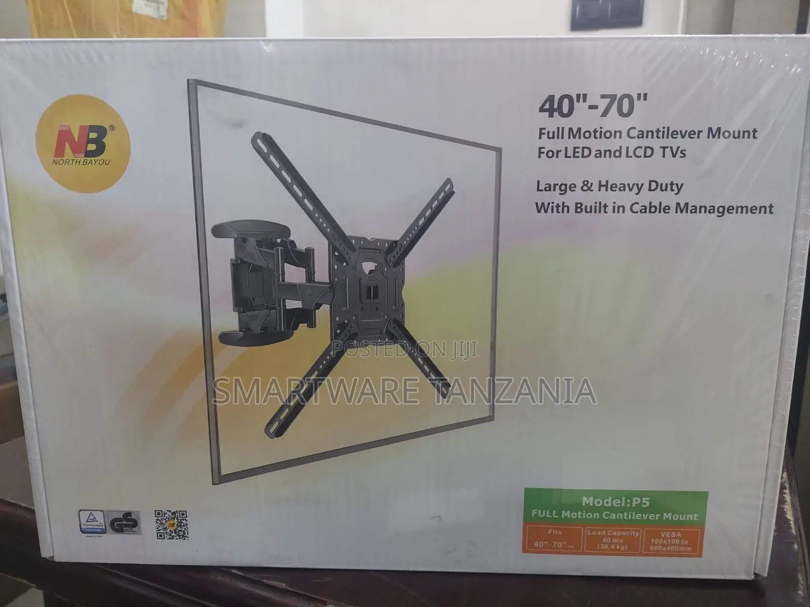 TV Wall Mount Double Arm, Suitable For TV 40-70 Inch Bracket