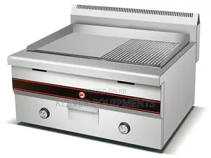Countertop Grooved Gas Grill Griddle