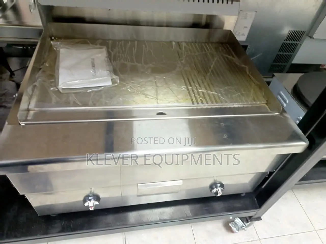 Countertop Grooved Gas Grill Griddle