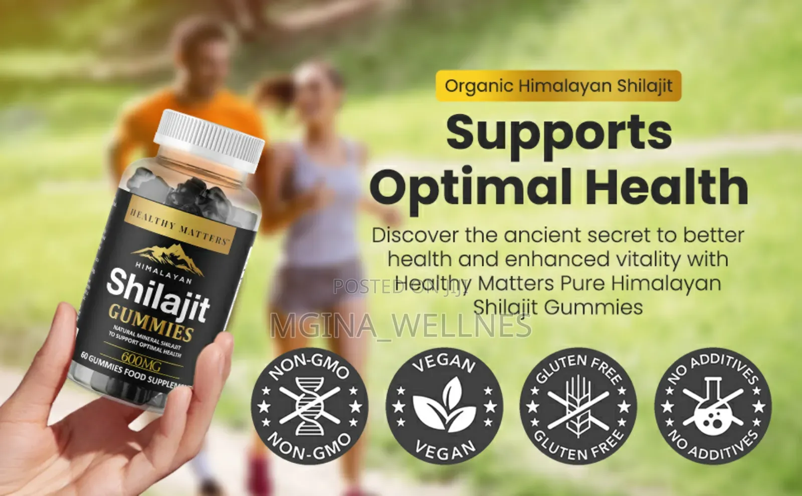 Pure Himalayan Organic Shilajit Extract Gummies