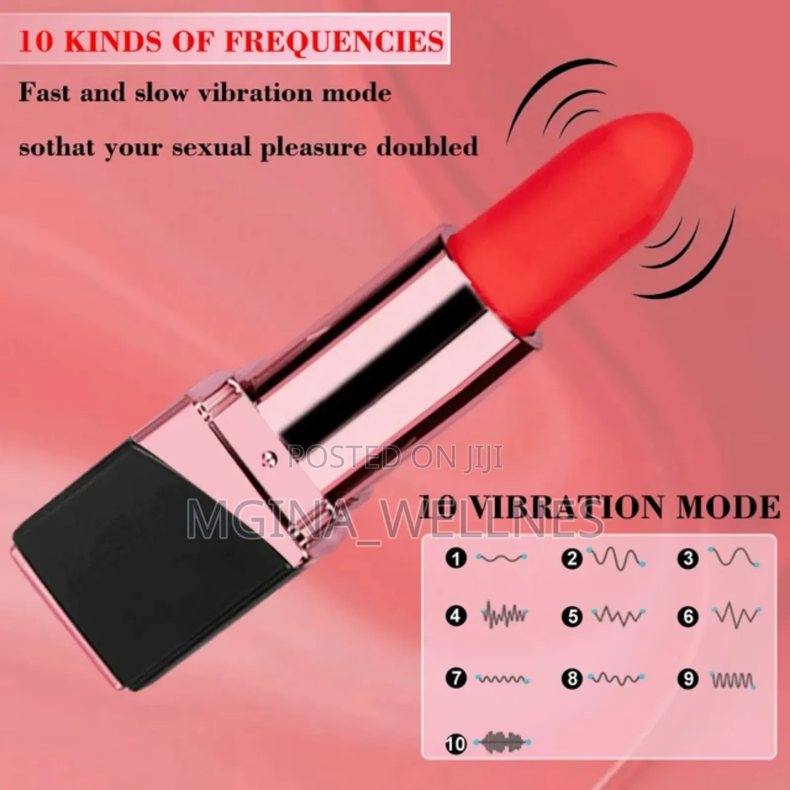 Lipstick Clitoris and Nipples Vibrator for Women