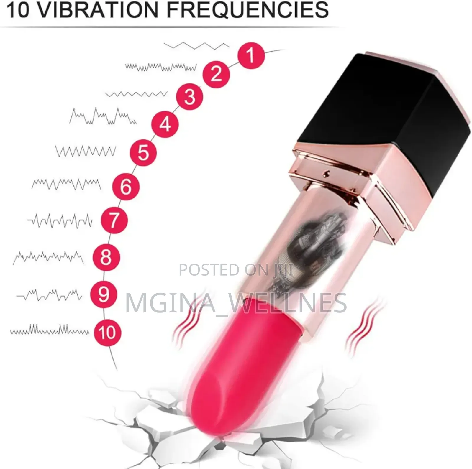 Lipstick Clitoris and Nipples Vibrator for Women