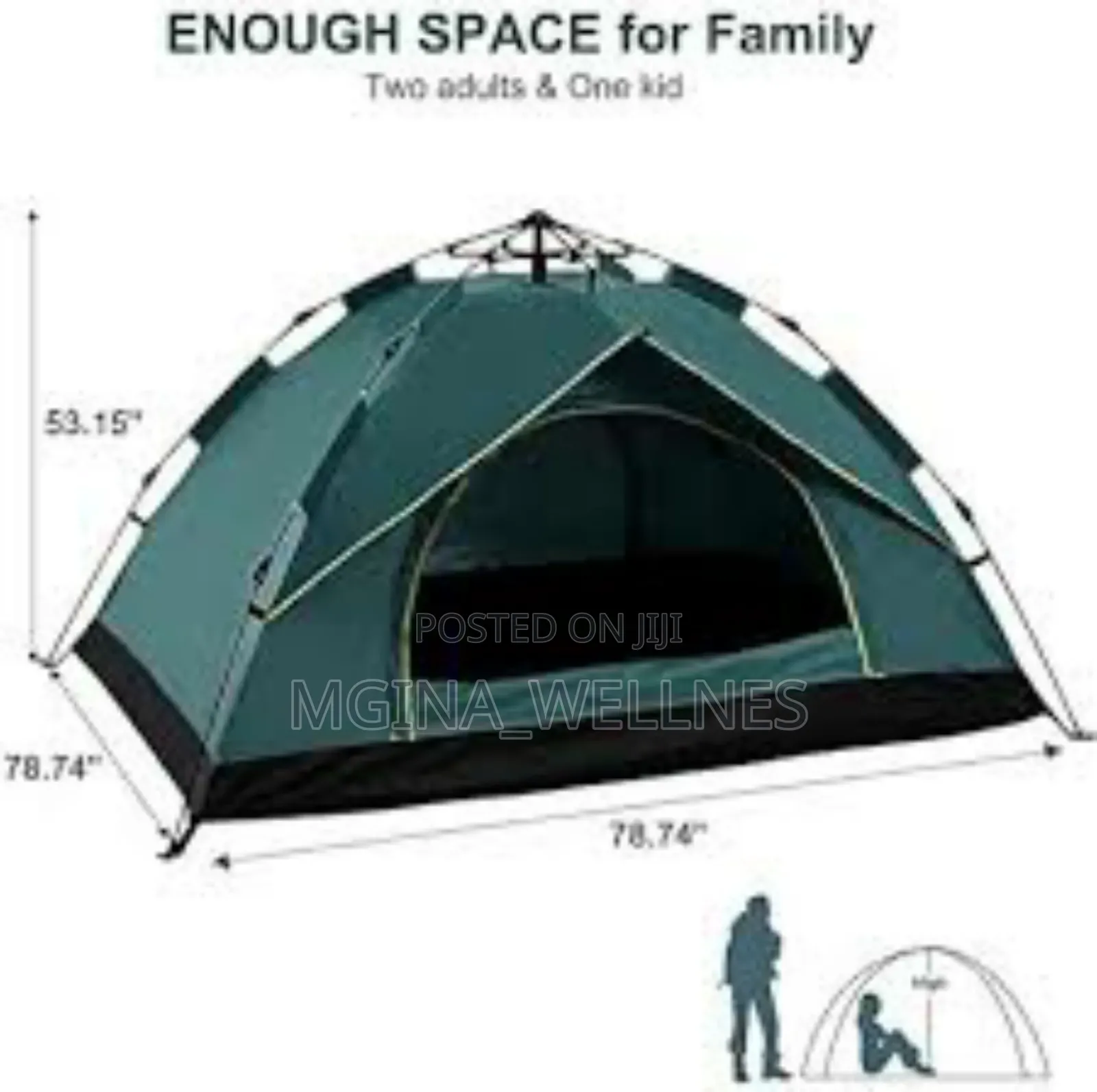 Automatic Heavy Duty Tent for 4 People With 2 Doors