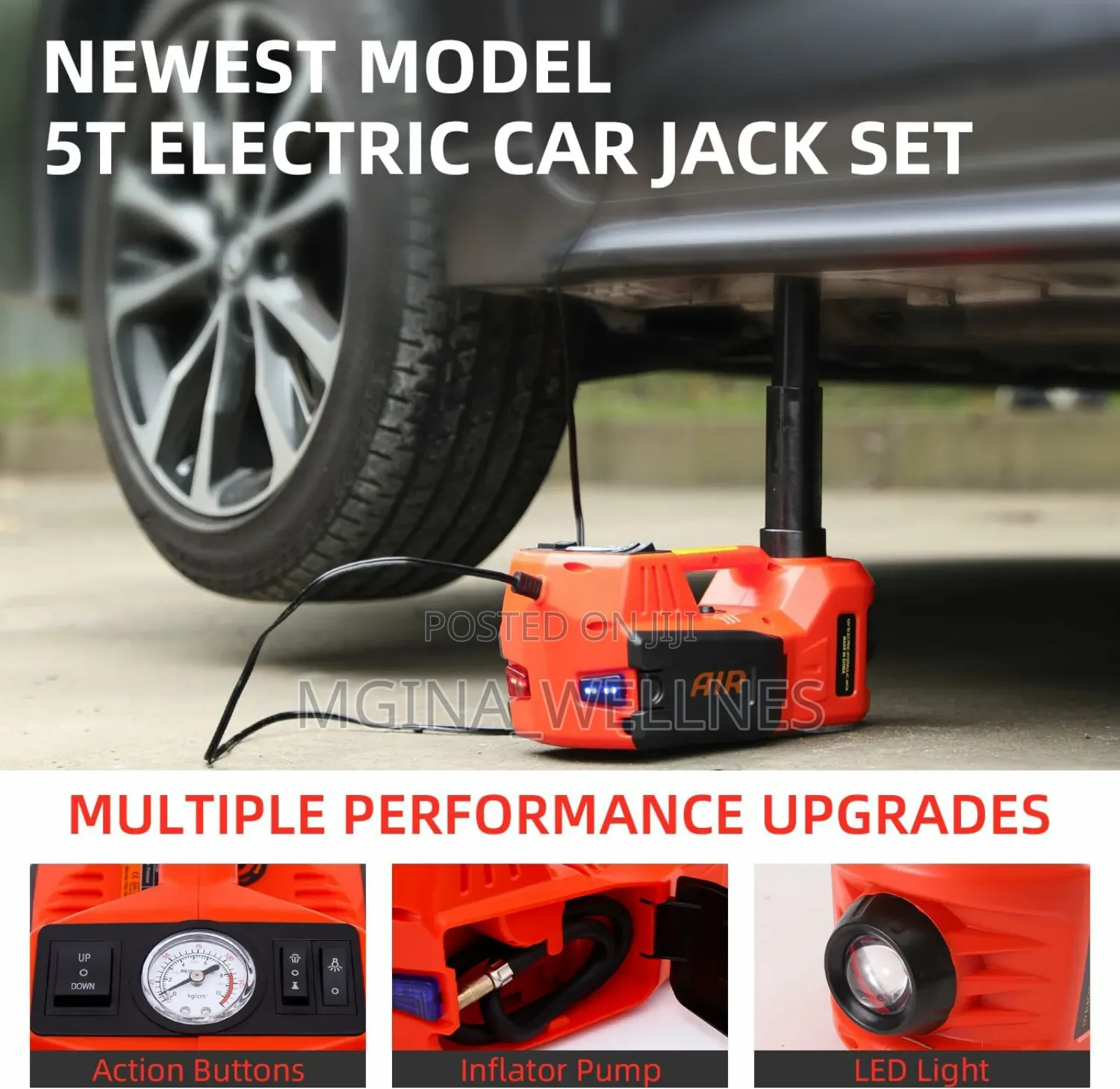 5 Ton Electric Hydraulic Car Jack With Tire Air Pump
