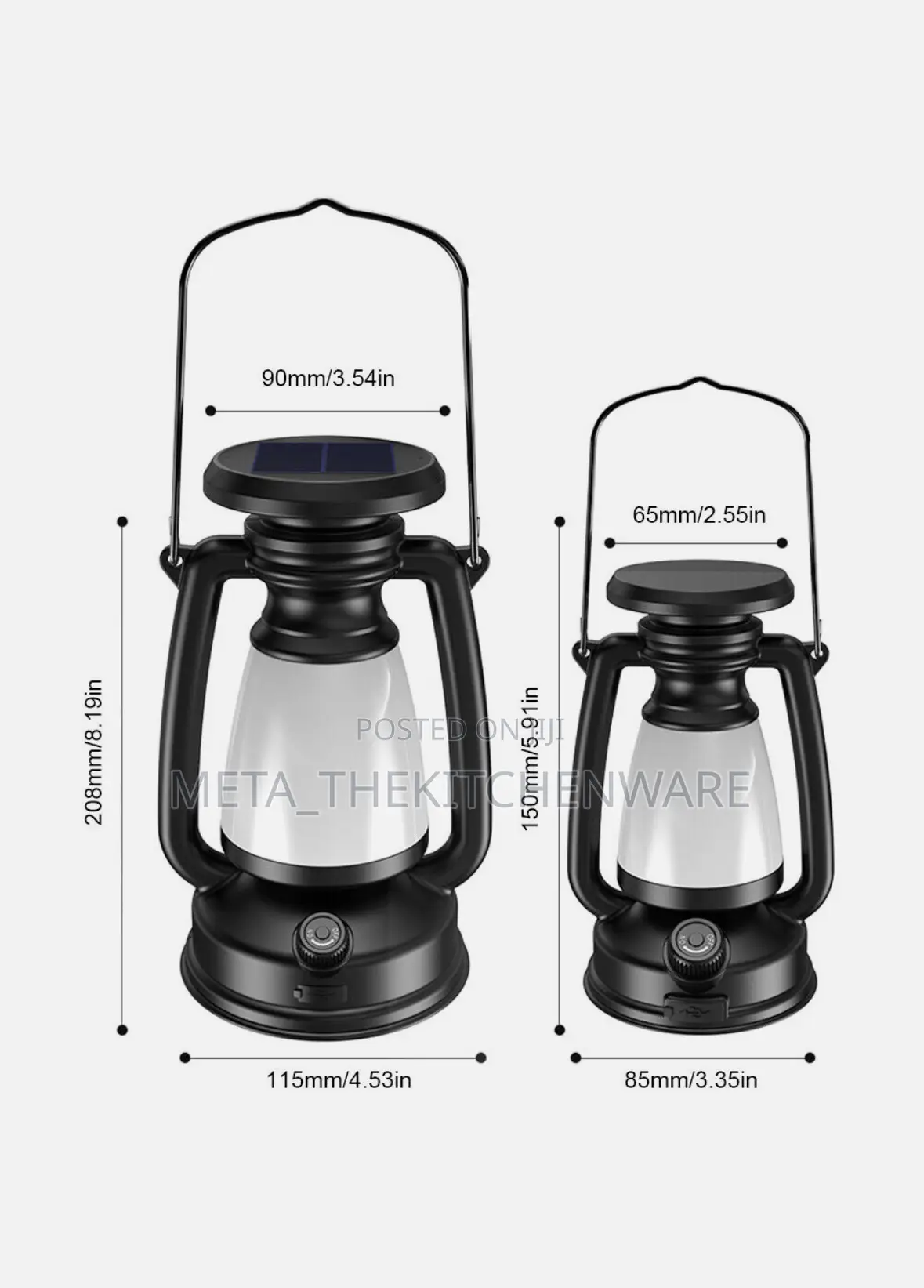 Vintage Camping Waterproof Lantern 120LM LED 1200mah