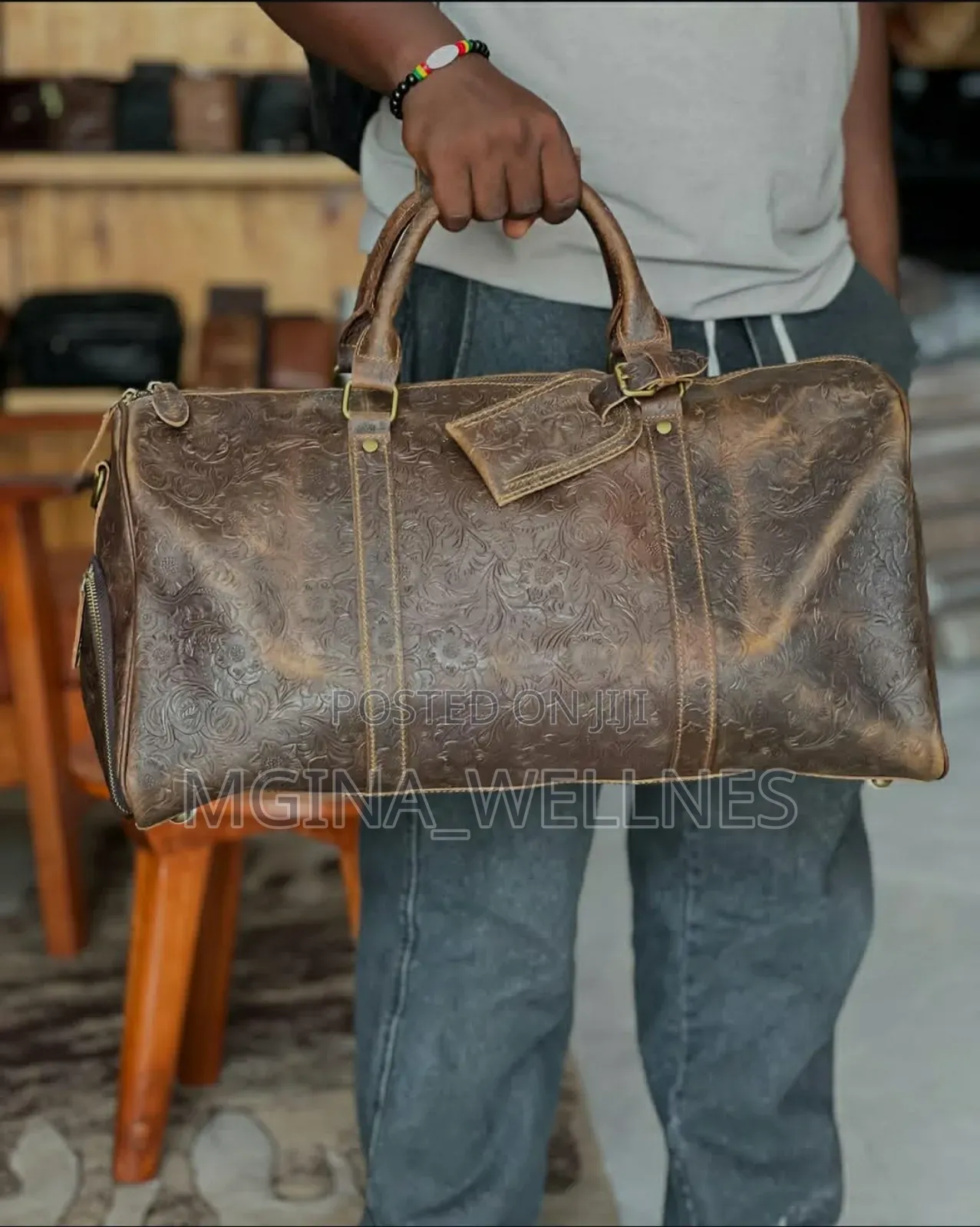 Crazy Horse Leather Duffle Bag