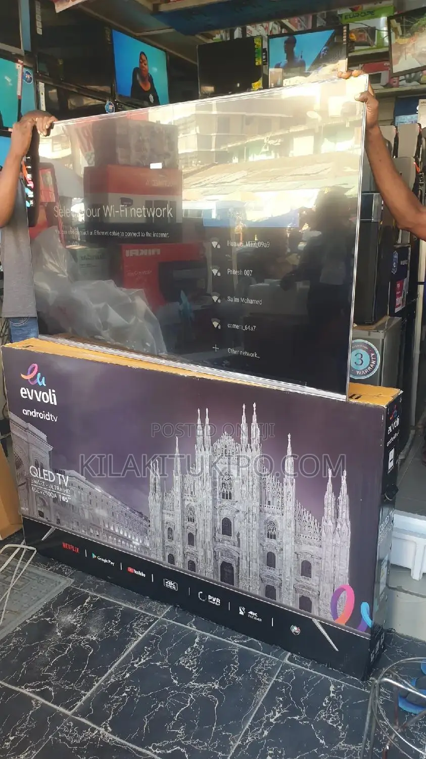 Evvoli Qled Android 4K Uhd Flameless Inch 65