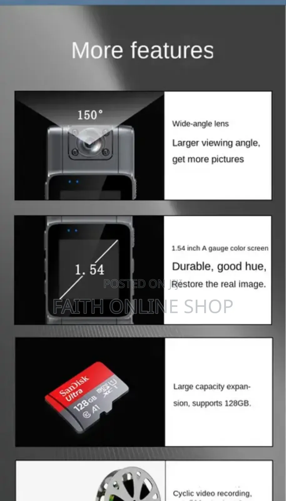 USB Clip Sport Action Camera 1080P