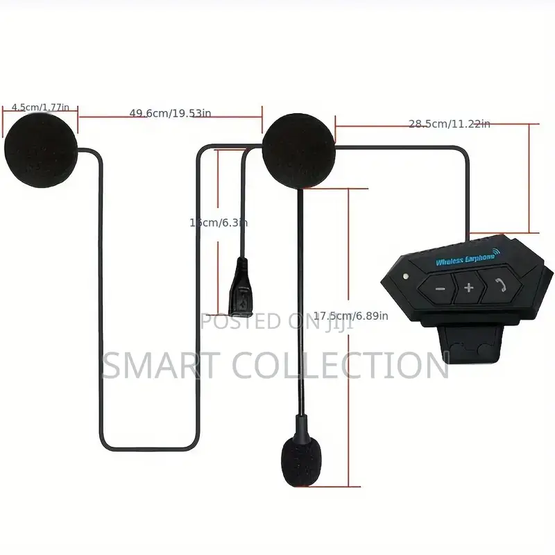 Bluetooth Motorcycle Headphones and Mic