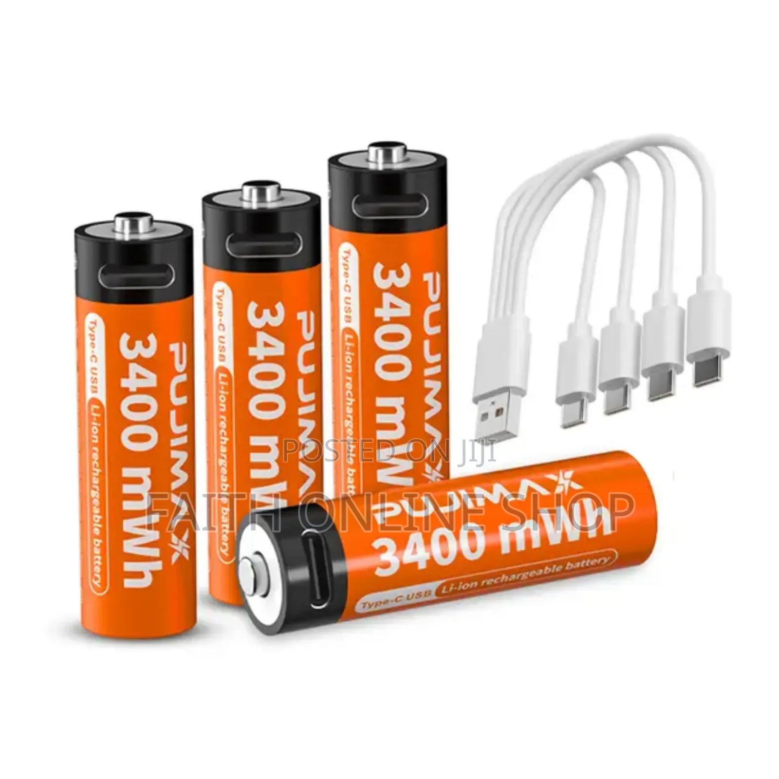Type-C 1.5V AA Rechargeable Li-Ion Battery 4pcs
