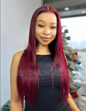 Straight Wigs, Human Hair Wigs Wine Colour