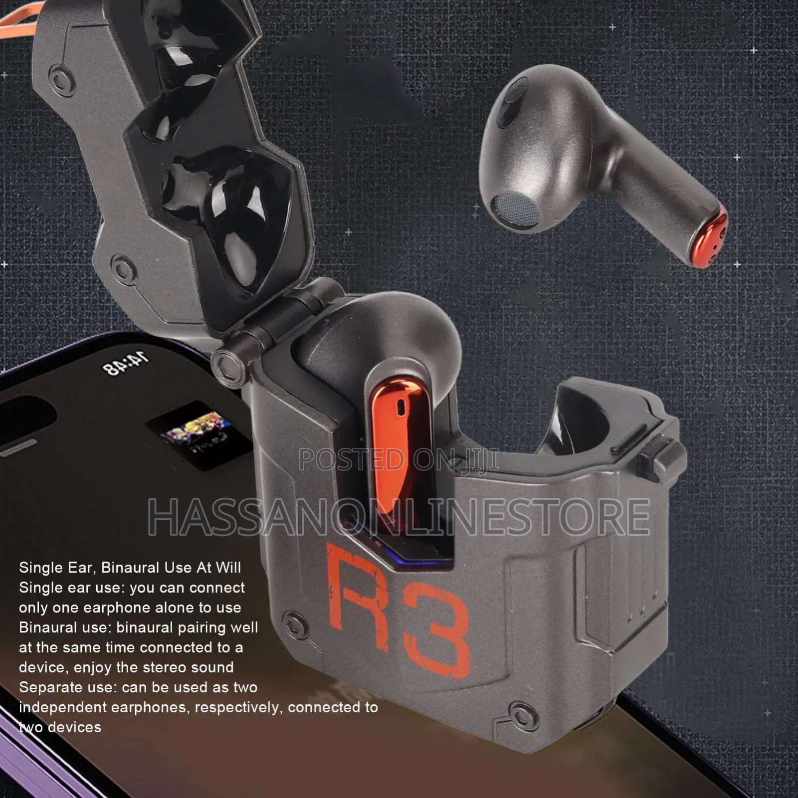 ROCK Steampunk R3 TWS Earphone Mecha Metal Bluetooth Headset