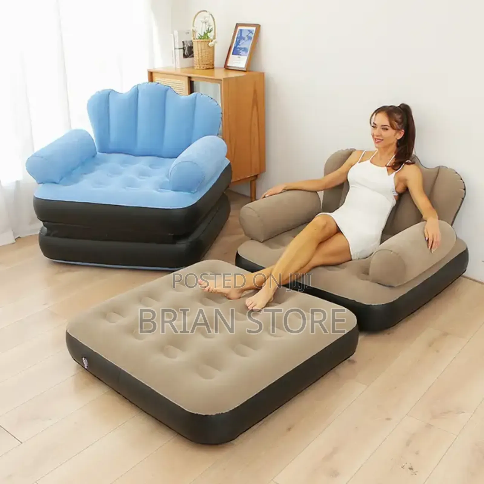 Inflatable Air Sofa And Matress (2in 1)