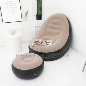 Inflatable Air Sofa With Foot Rest Cushion Lounge Chair