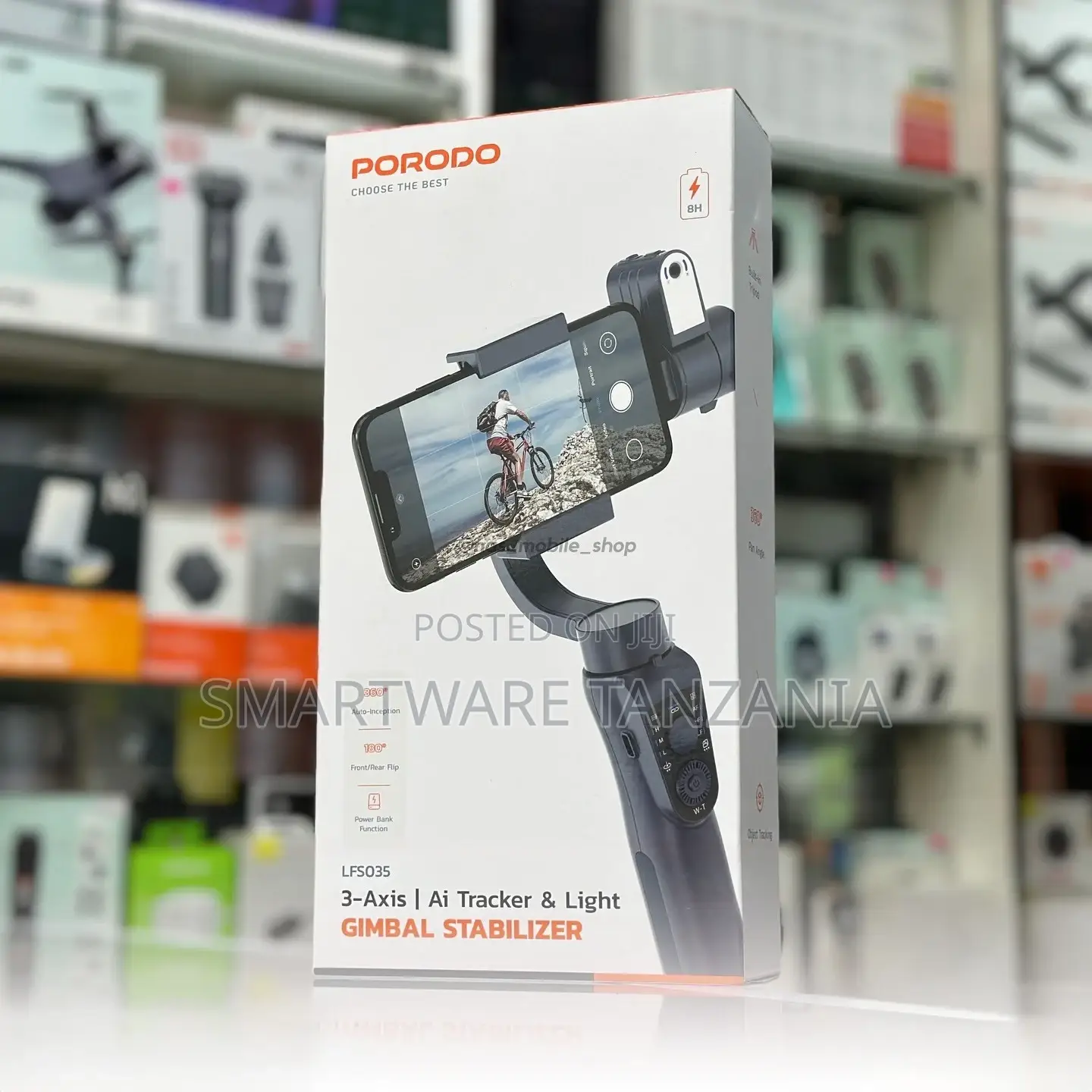 3-axis AI Tracker Light Gimbal Stabilizer Built-in Tripod
