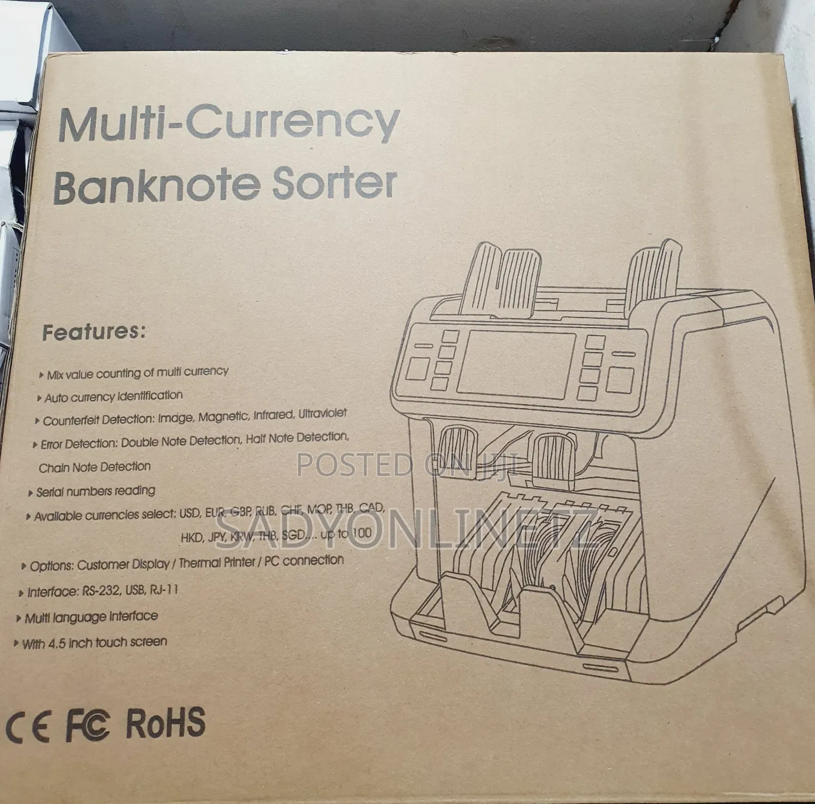 Bill Counter (Multi-Currency Banknote Sorter)