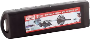 York Fitness 50kg Barbell Dumbbell Set Sports Equipment