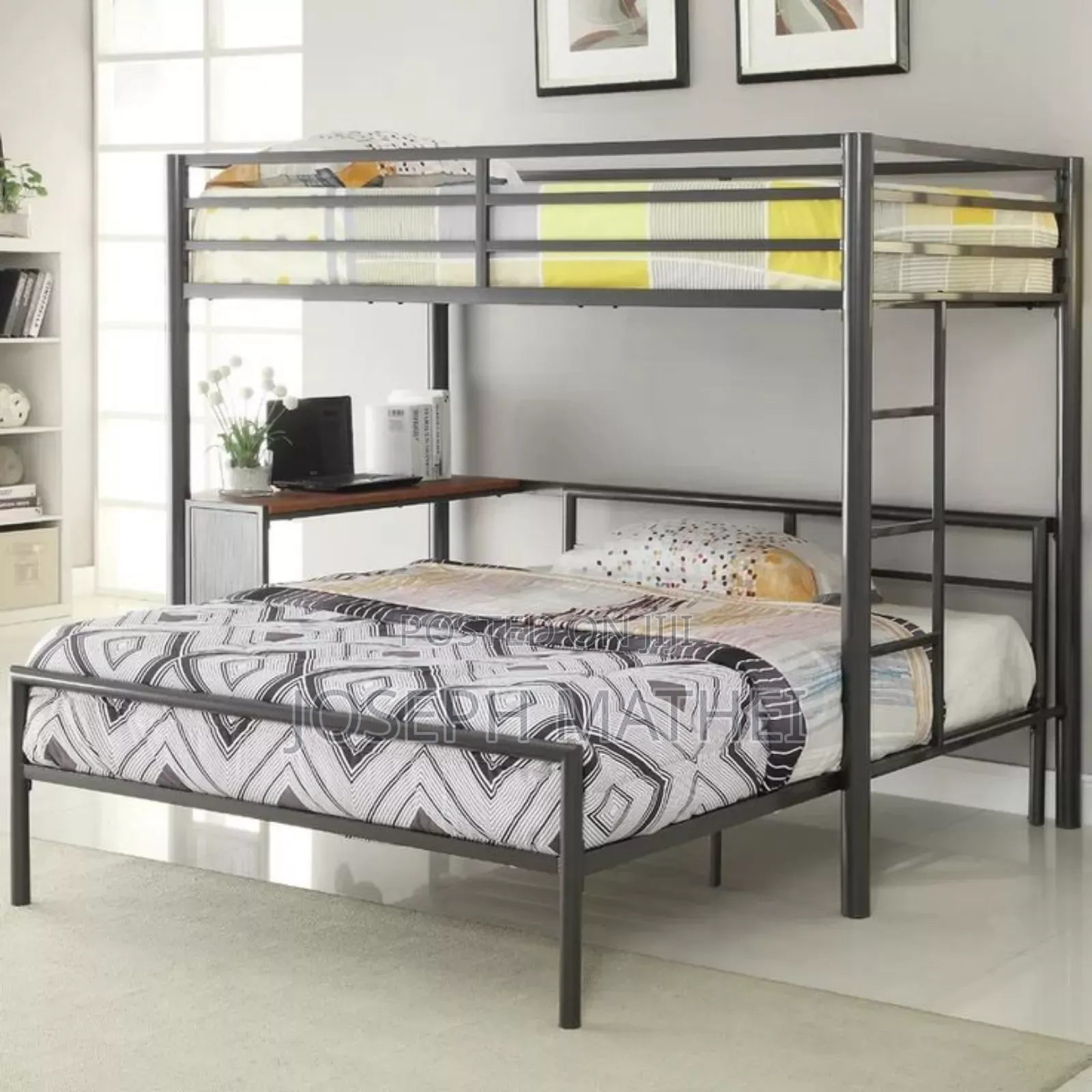 Landsdalelofty Bunkbed With Built_in Desk Masonmarbles
