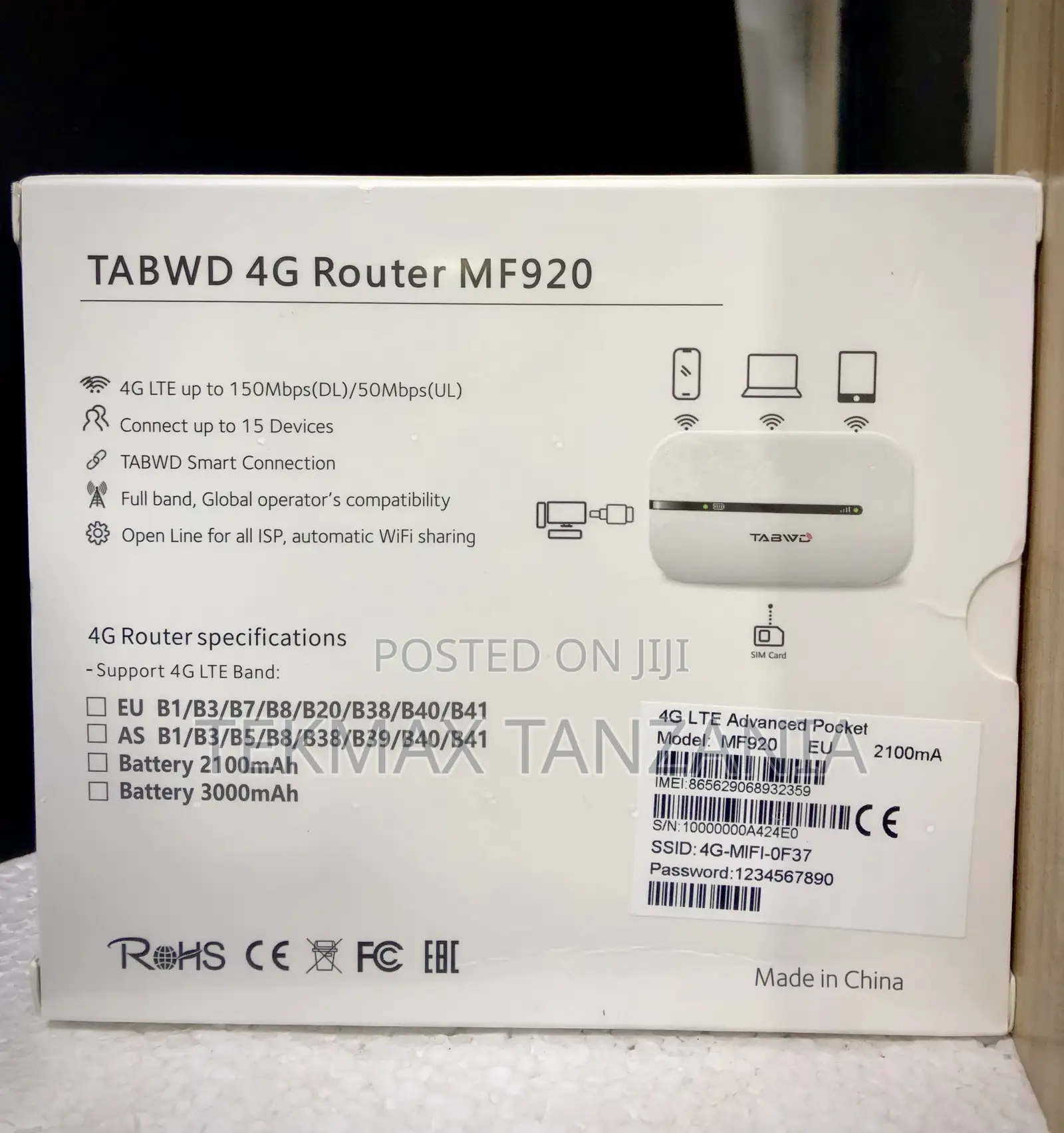 4g Pocket Wi-Fi Router 300mbps