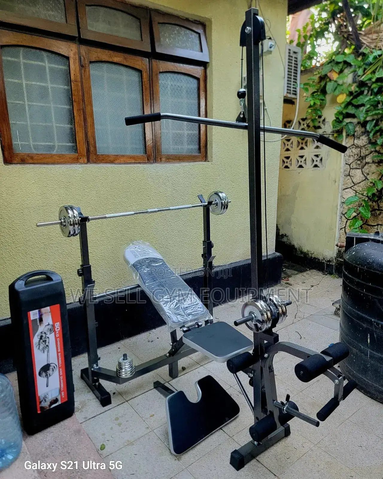 Bench and 50kg Weight Set