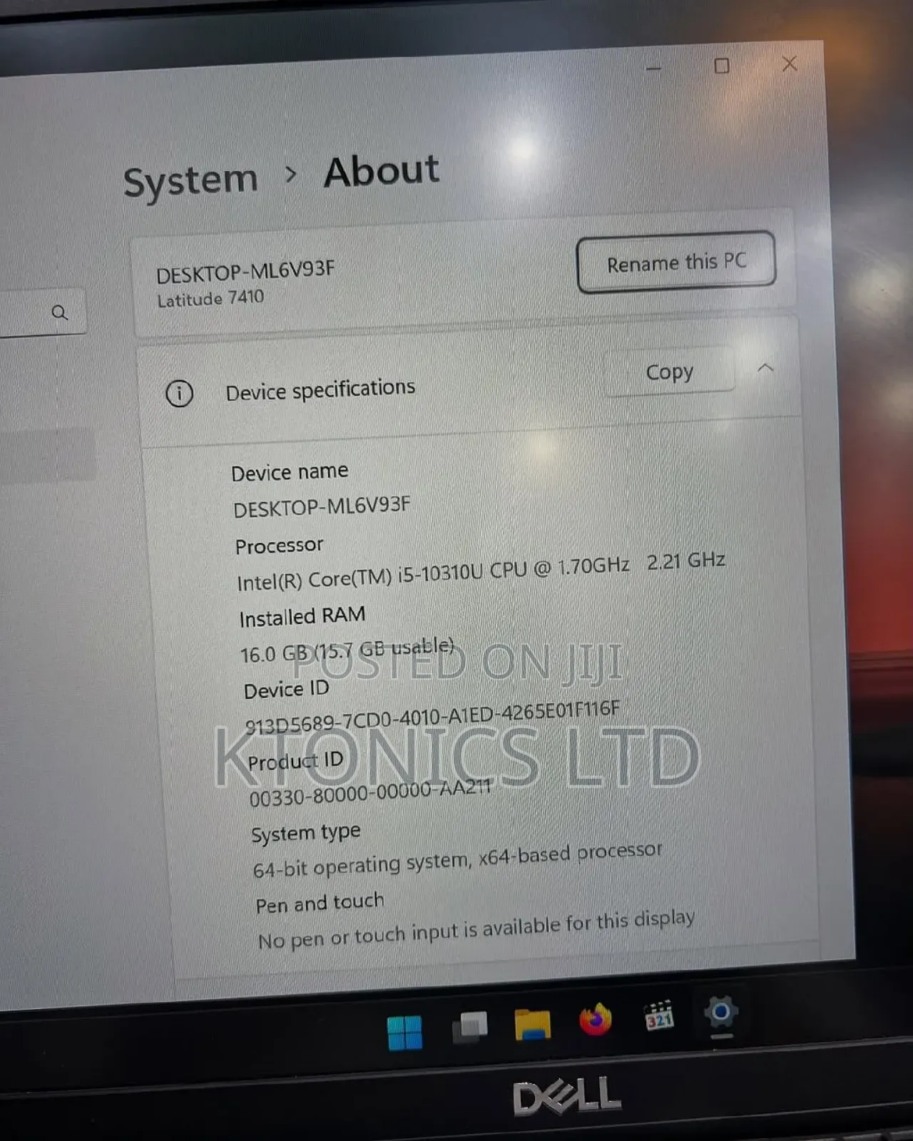 Laptop Dell Latitude 7410 16GB Intel Core I5 SSD 256GB