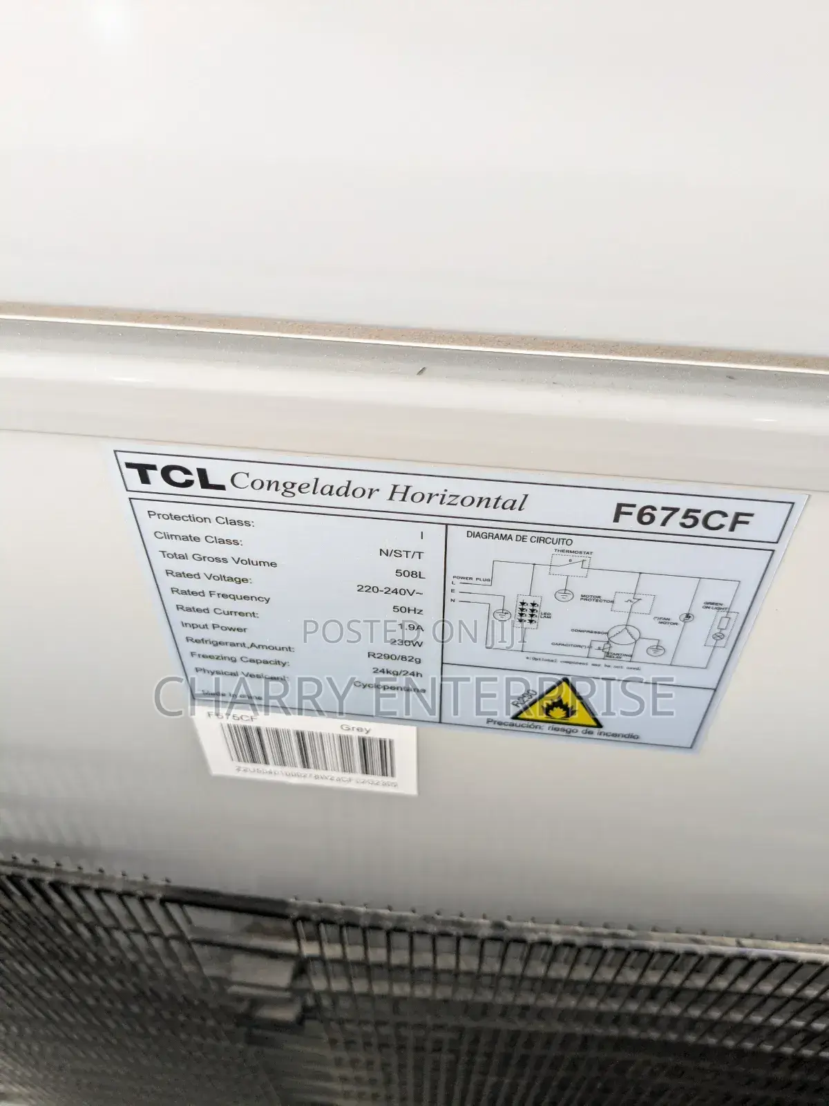 ORIGINAL TCL Chest Freezer Double Door With Handles 508l