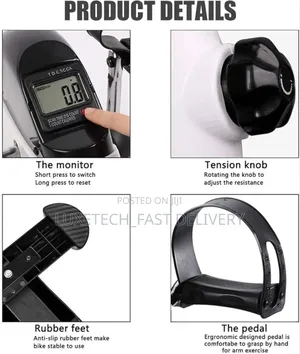 Pedal Exerciser Under Desk Bike With LCD Monitor for Elderly