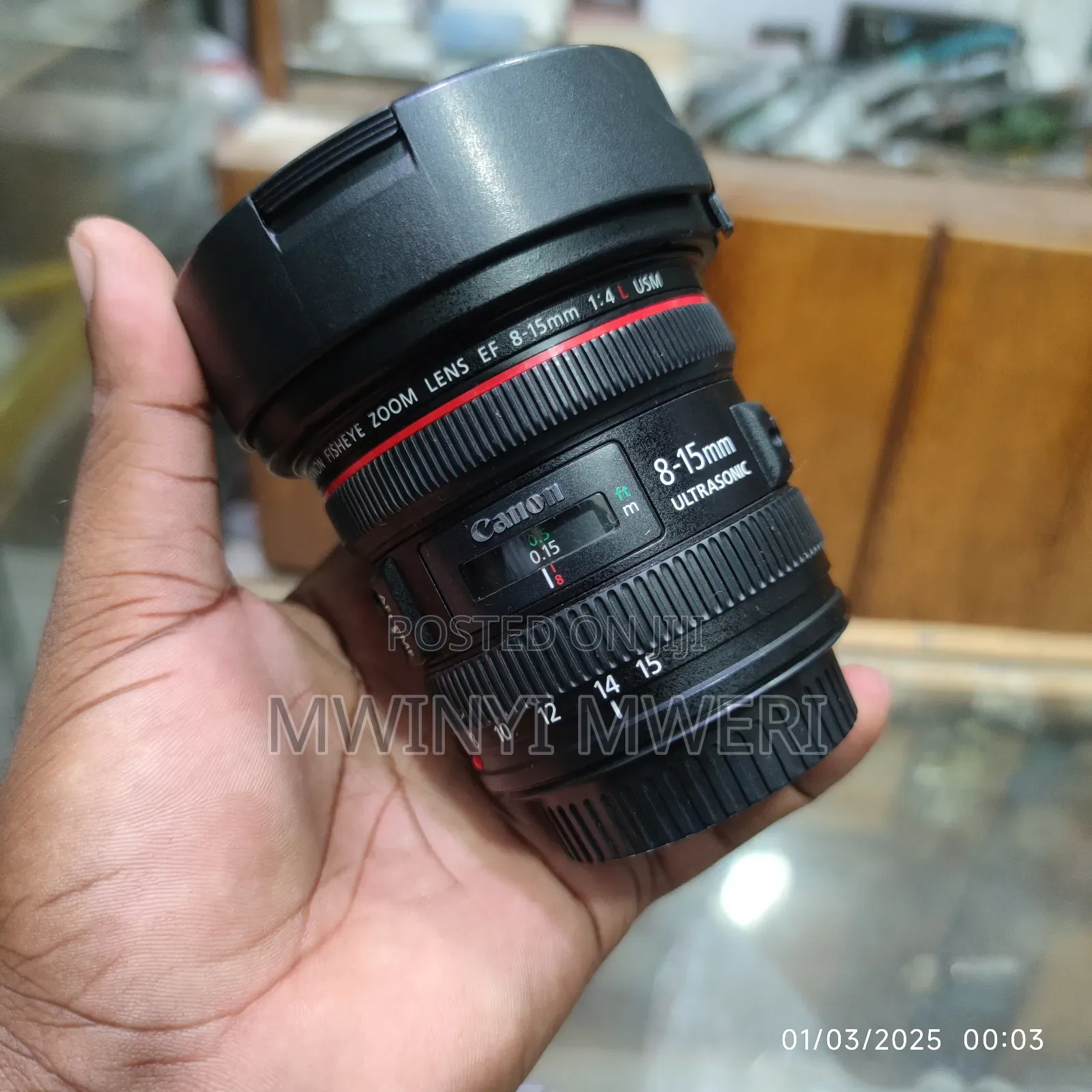 Canon EF 8-15mm F/4l Fisheye USM Lens