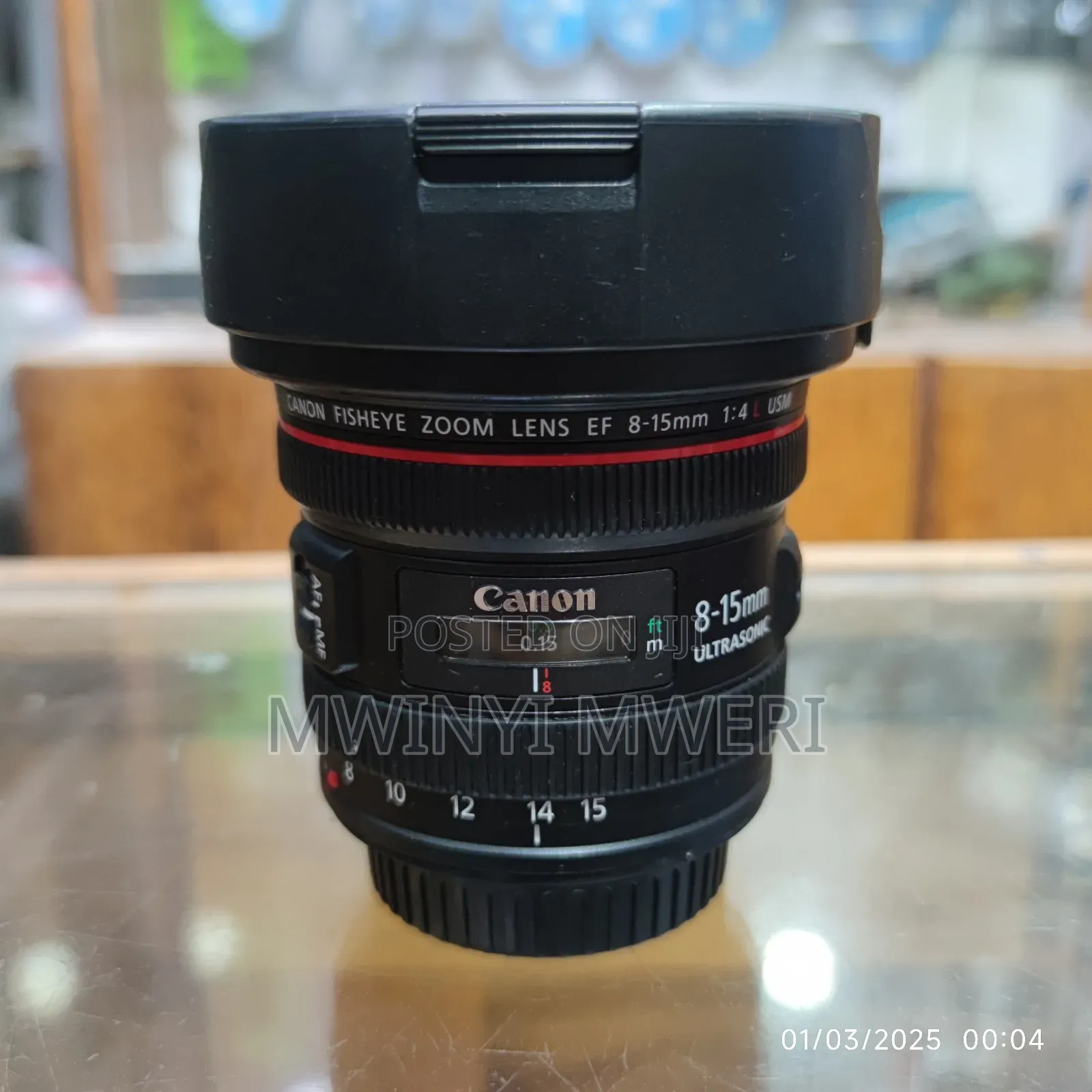 Canon EF 8-15mm F/4l Fisheye USM Lens