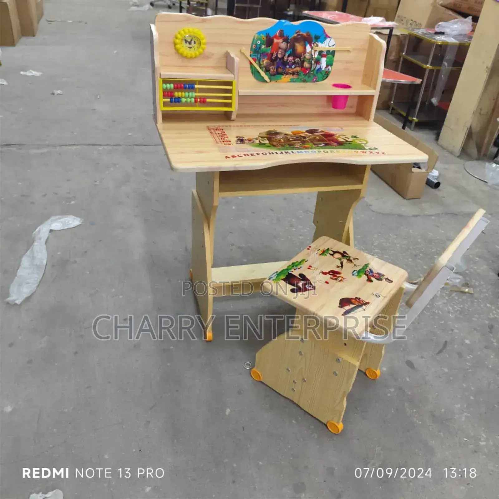 Quality Kids Studying Table And Chair (Meza Pamoja Na Kiti)