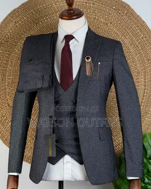 Top Quality Charcoal Grey Men Suits Original