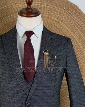 Top Quality Charcoal Grey Men Suits Original